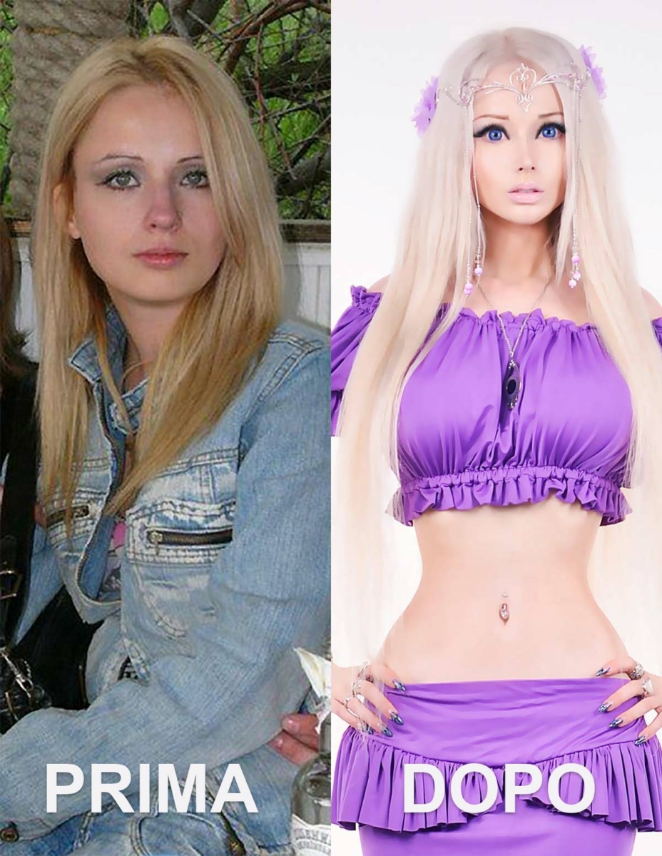 Valeria Lukyanova prima e dopo foto