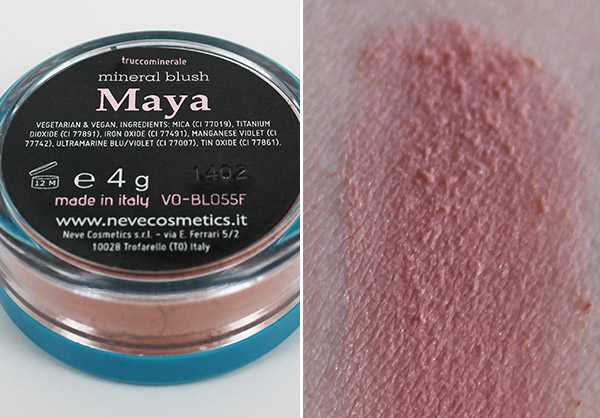 blush maya neve cosmetics