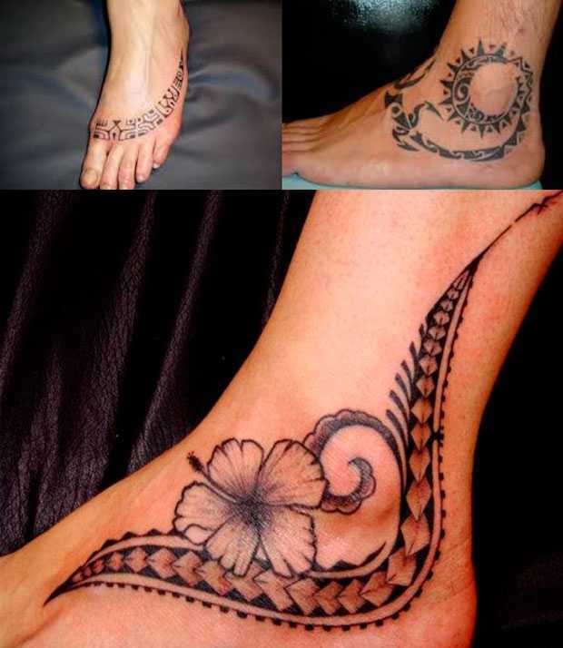 tatuaggi maori piede