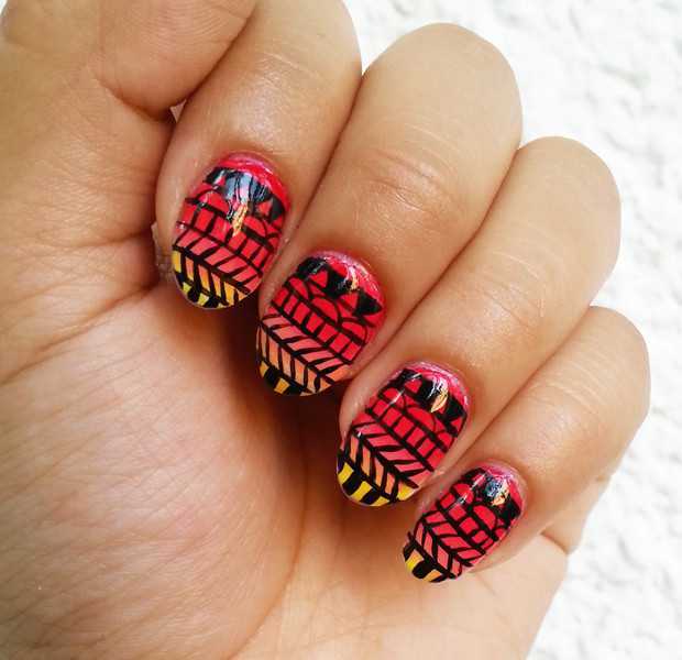 nail art fantasia azteca