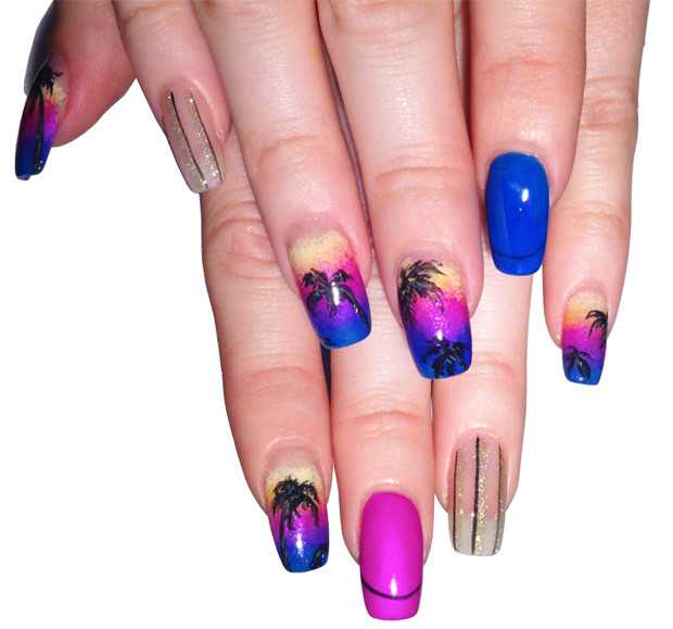 nail art tropicale alessandra marchesi