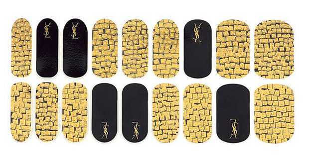 YSL nail patch dorate makeup autunno 