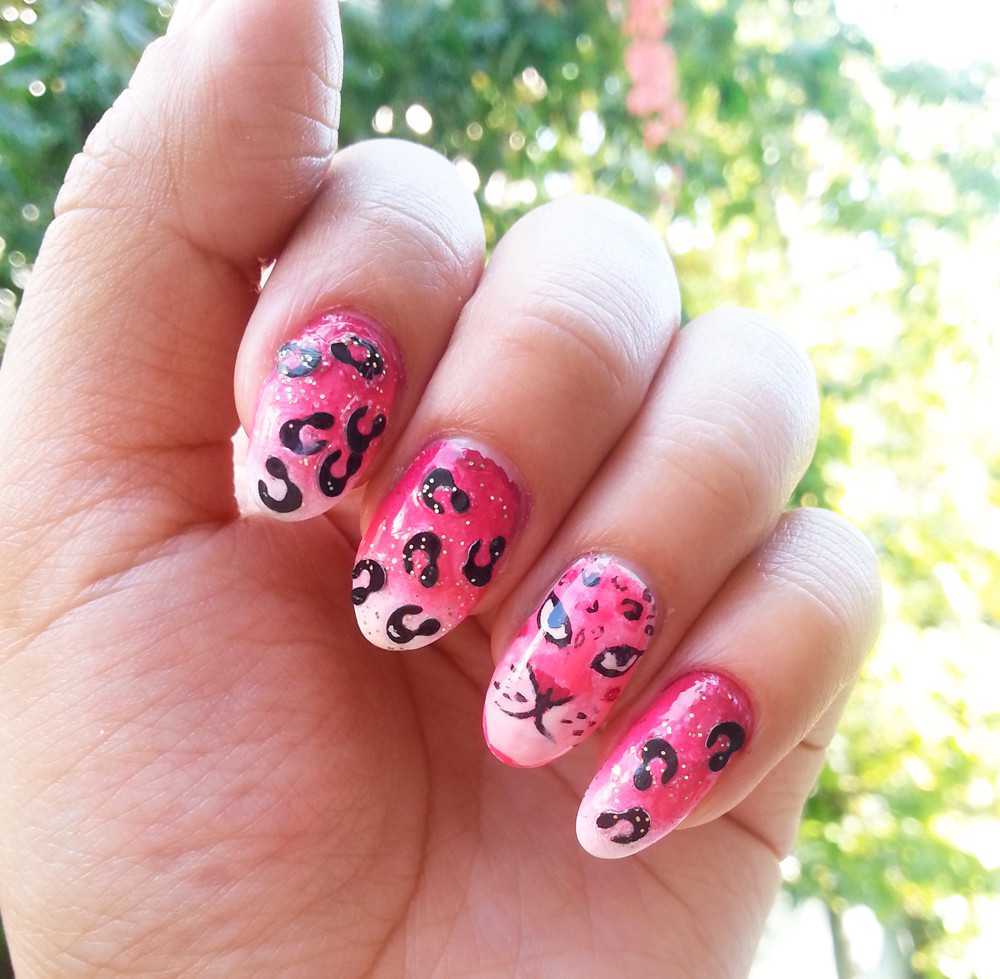 tutorial nail art leopardata