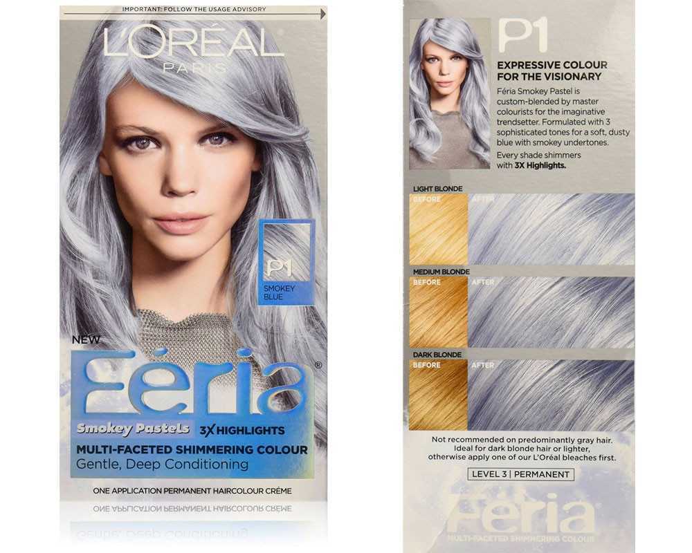 10. L'Oreal Paris Feria Multi-Faceted Shimmering Permanent Hair Color, Smokey Blue - wide 8