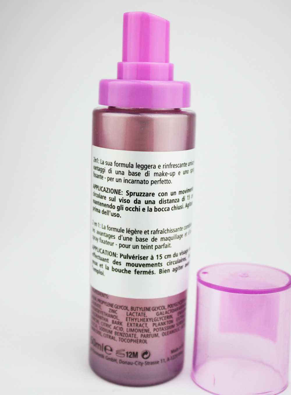 spray per il trucco p2 cosmetics