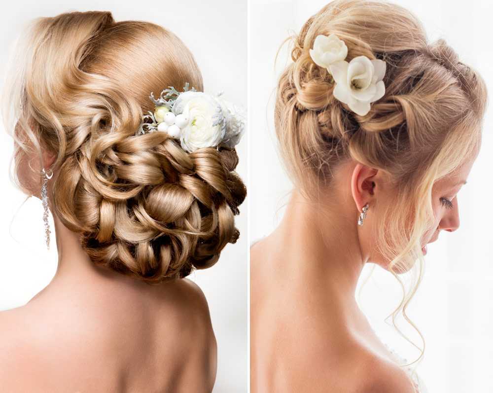Peinados de novia con flores