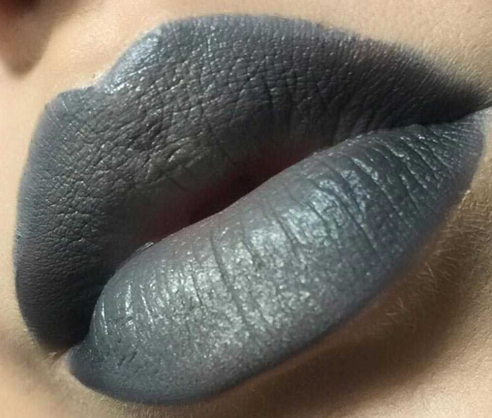 Trucco labbra grigio