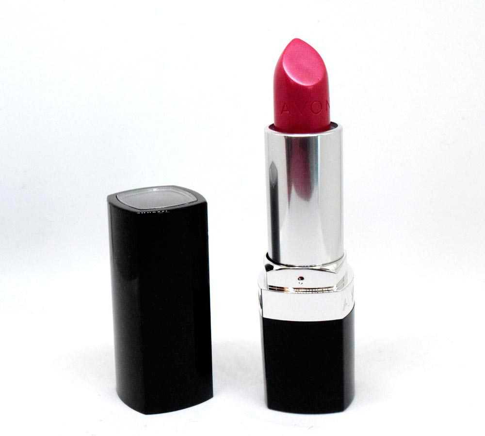 hot pink lipstick avon true
