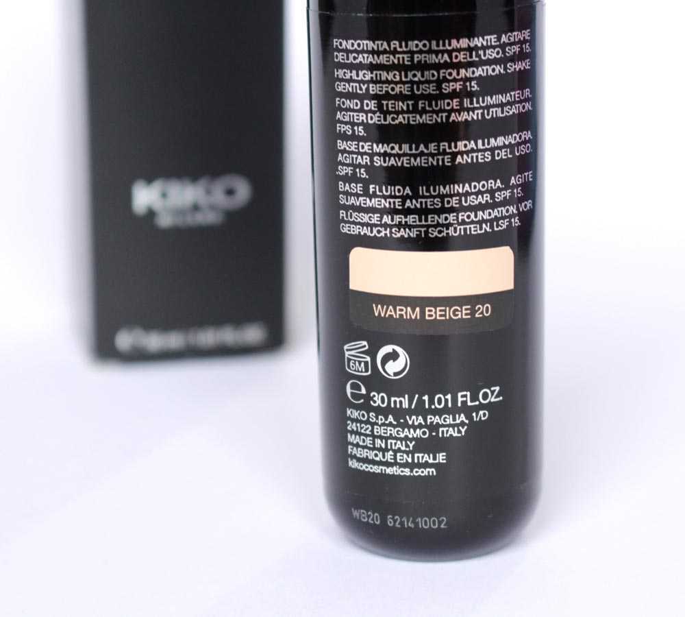 skin tone foundation kiko