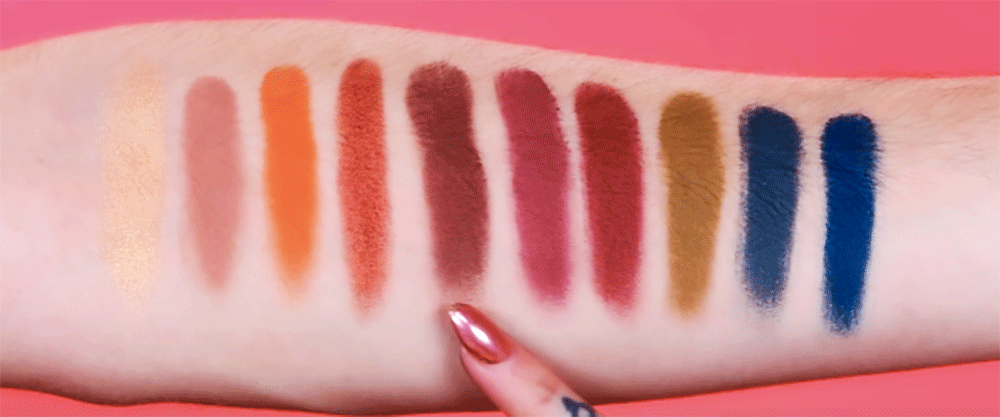 swatches Jeffree Star Palette Androgyny