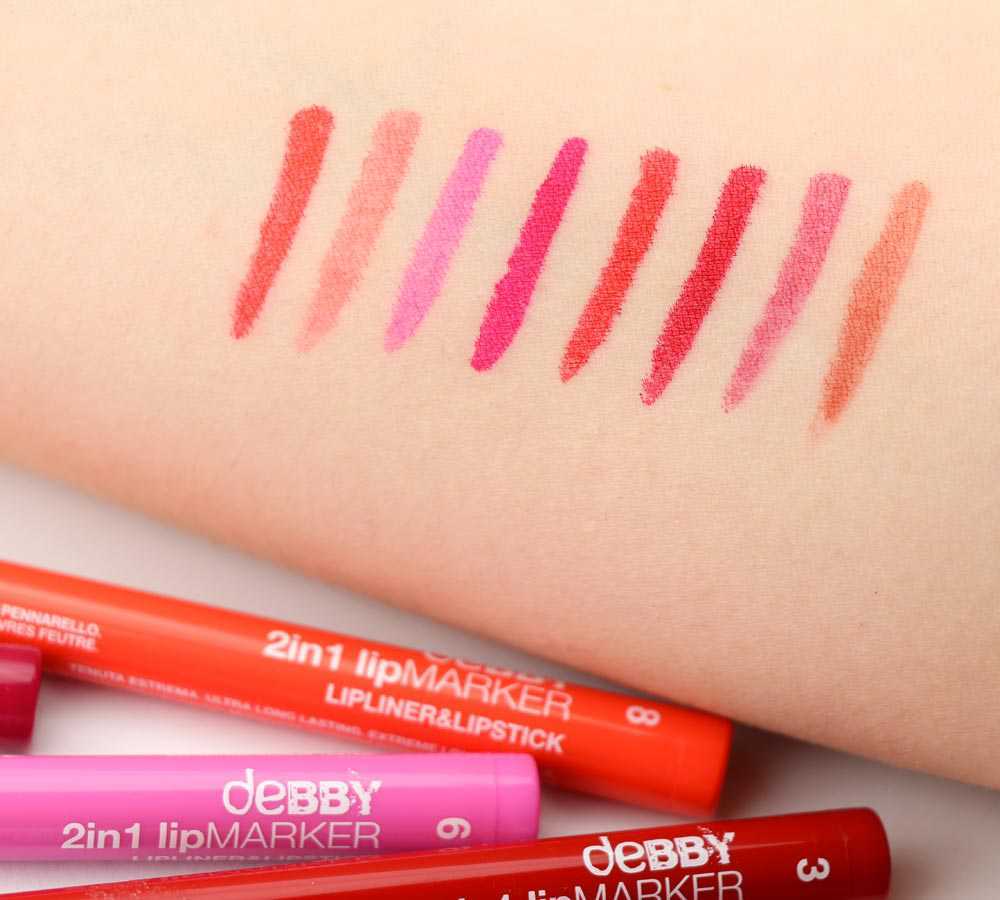 swatch lip marker debby