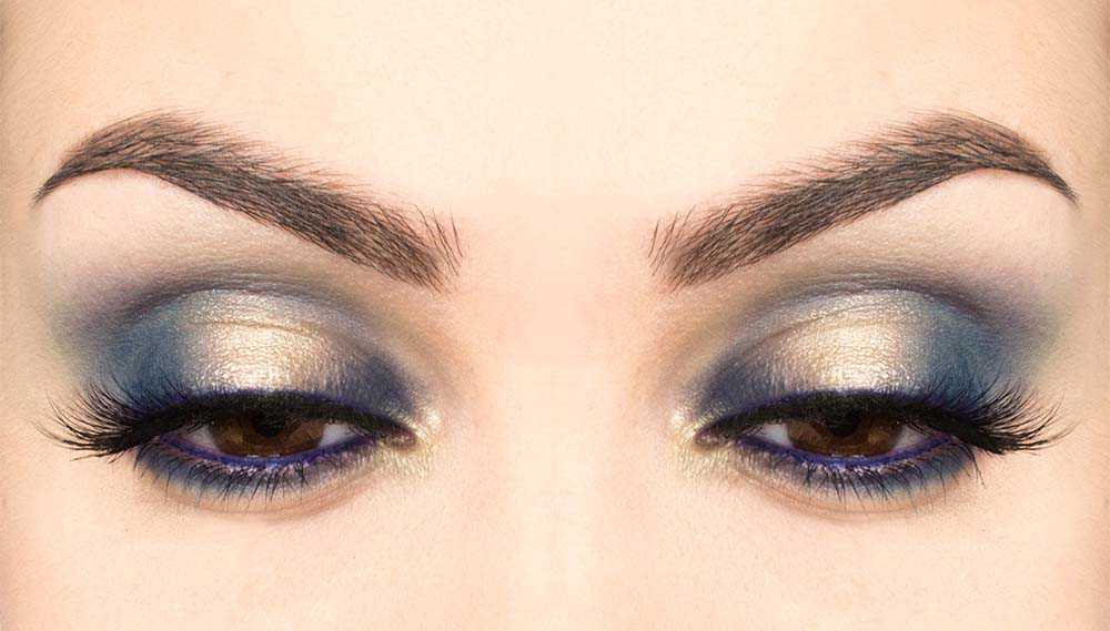 Trucco blu per cerimonia