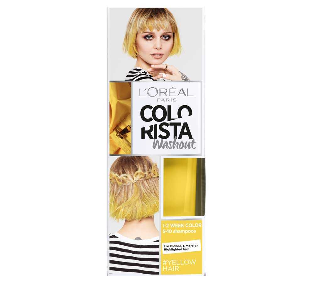 Washout Colorista L'Oréal Yellow capelli gialli Washout Colorista L'Oréal Yellow capelli gialli