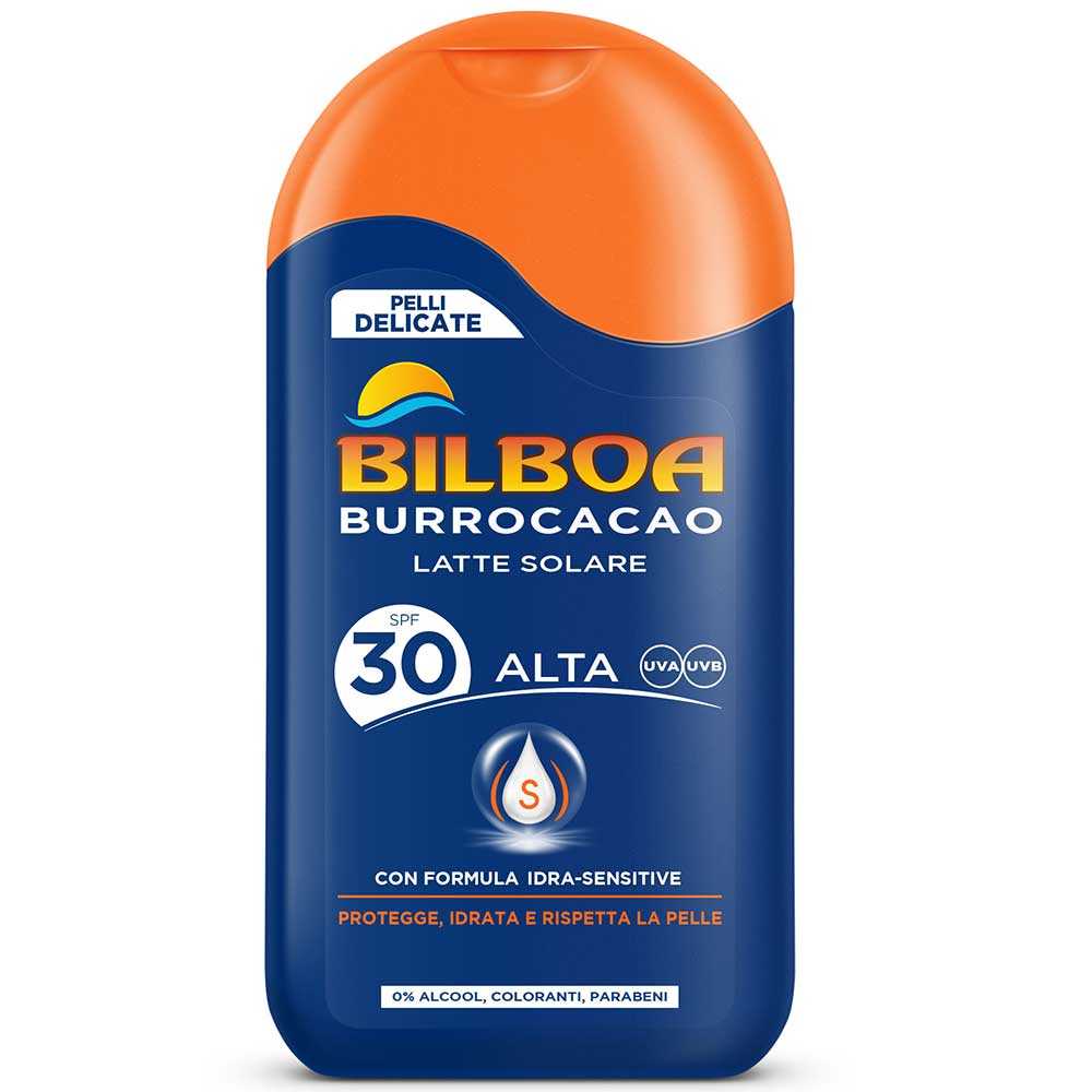 Bilboa Burrocacao Pelli delicate e sensibili latte solare SPF 30