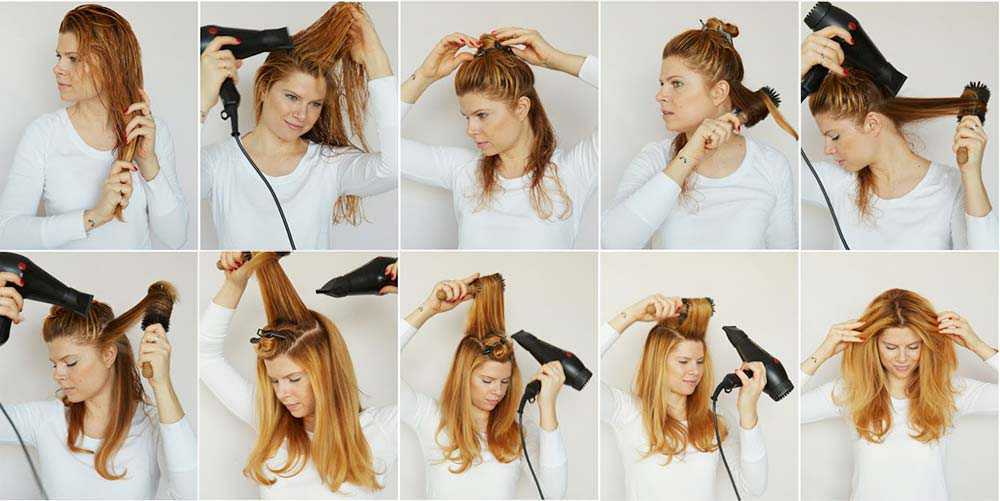 Piega capelli con spazzola e phon Piega capelli con spazzola e phon