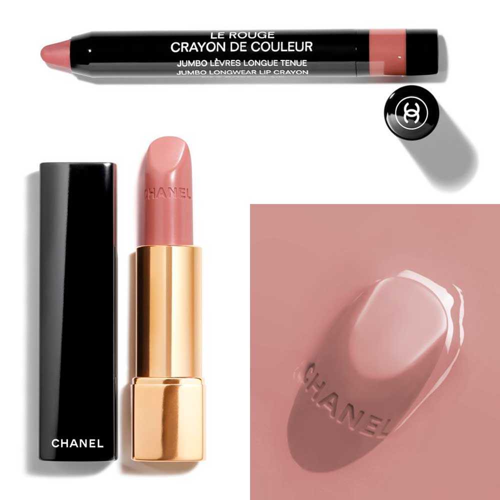 Rossetto cremoso e matitone labbra Chanel nella colorazione Rose Wood