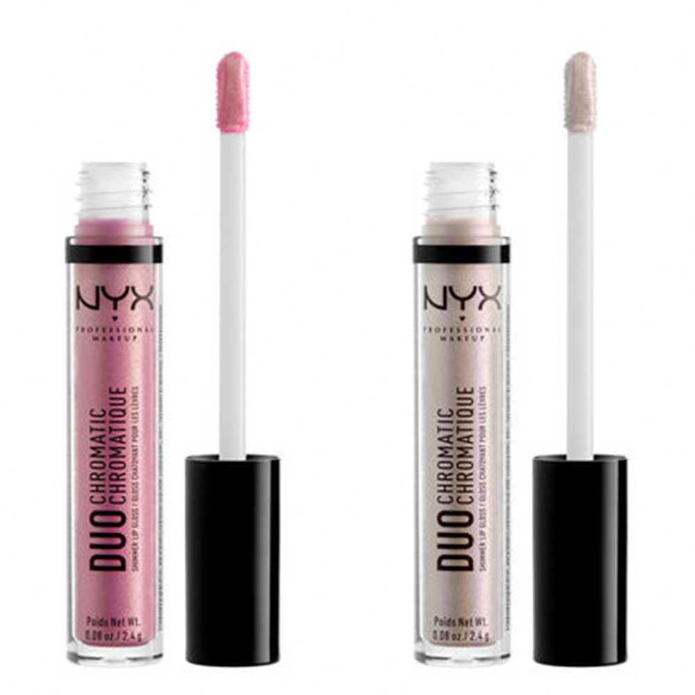 Duo Chromatic Lip Gloss NYX nuance Booming e Crushing It 