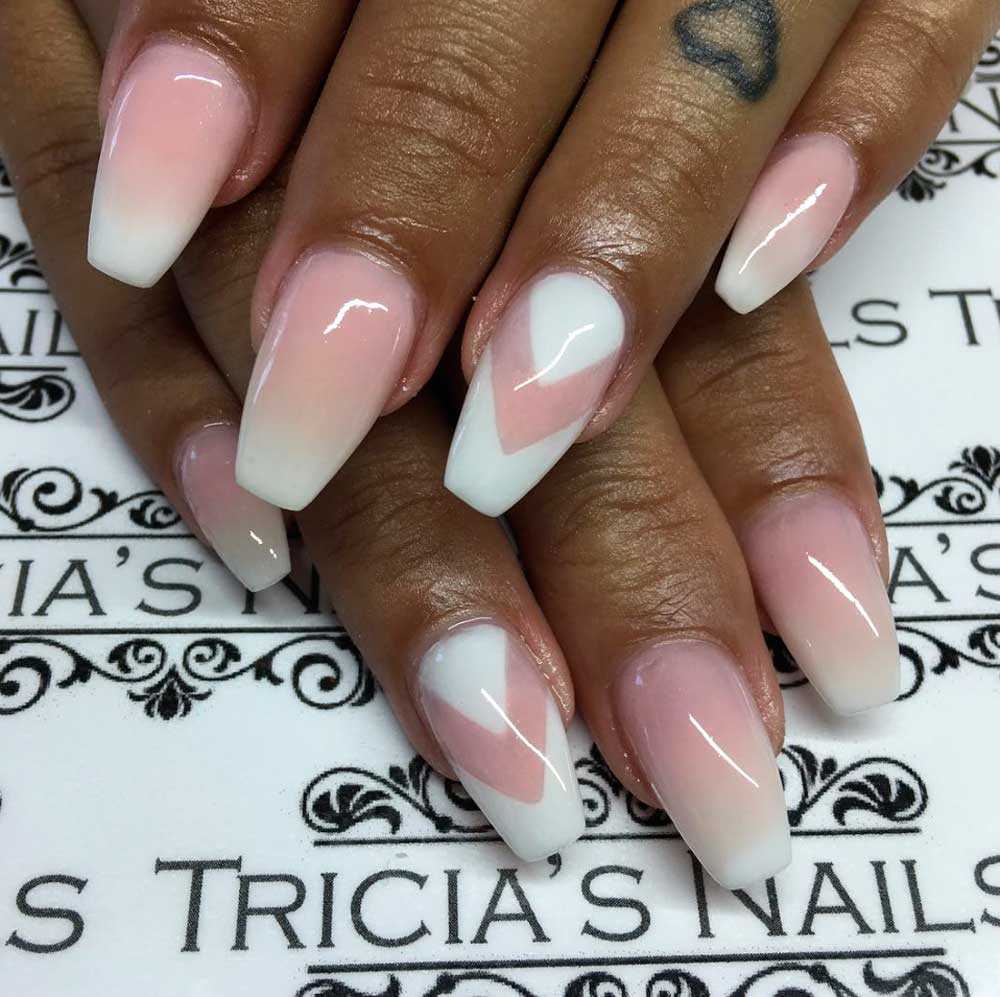 French Chevron accent nail French Chevron accent nail