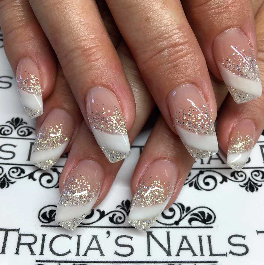 French trasversale con glitter French trasversale con glitter