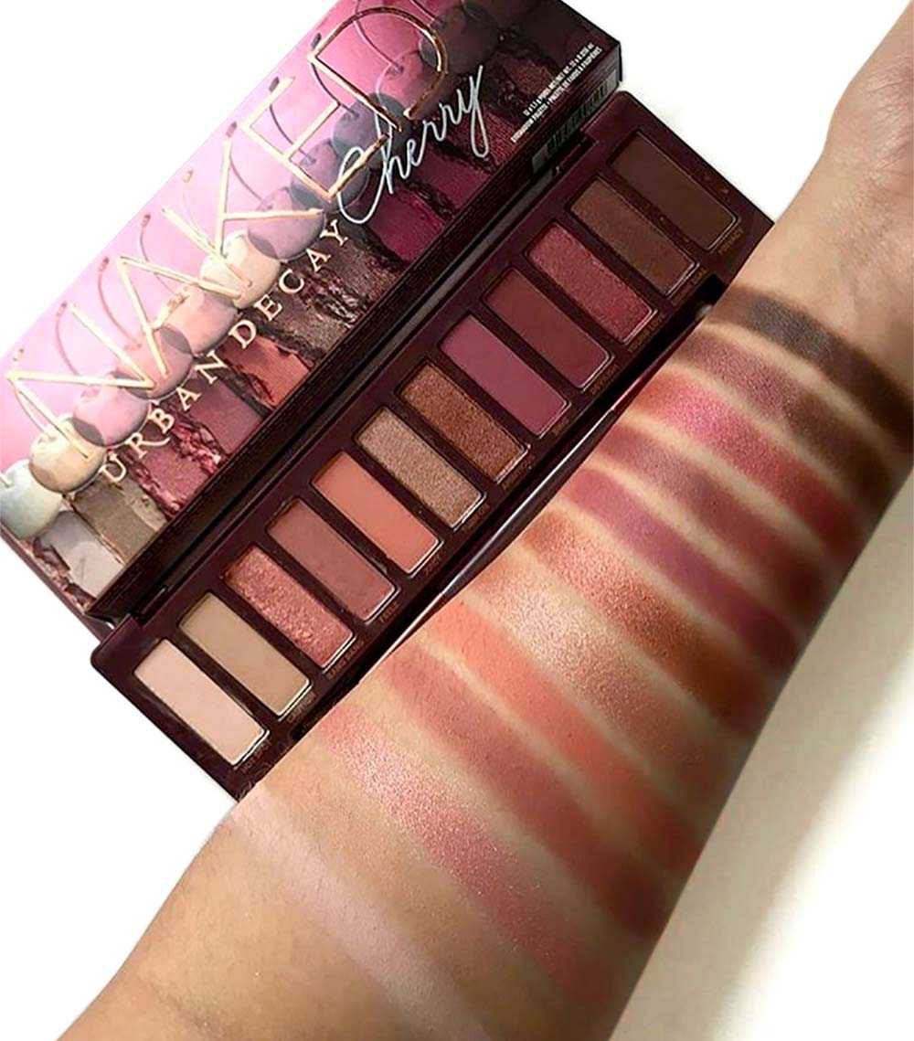 Swatches Naked Cherry Palette Urban Decay