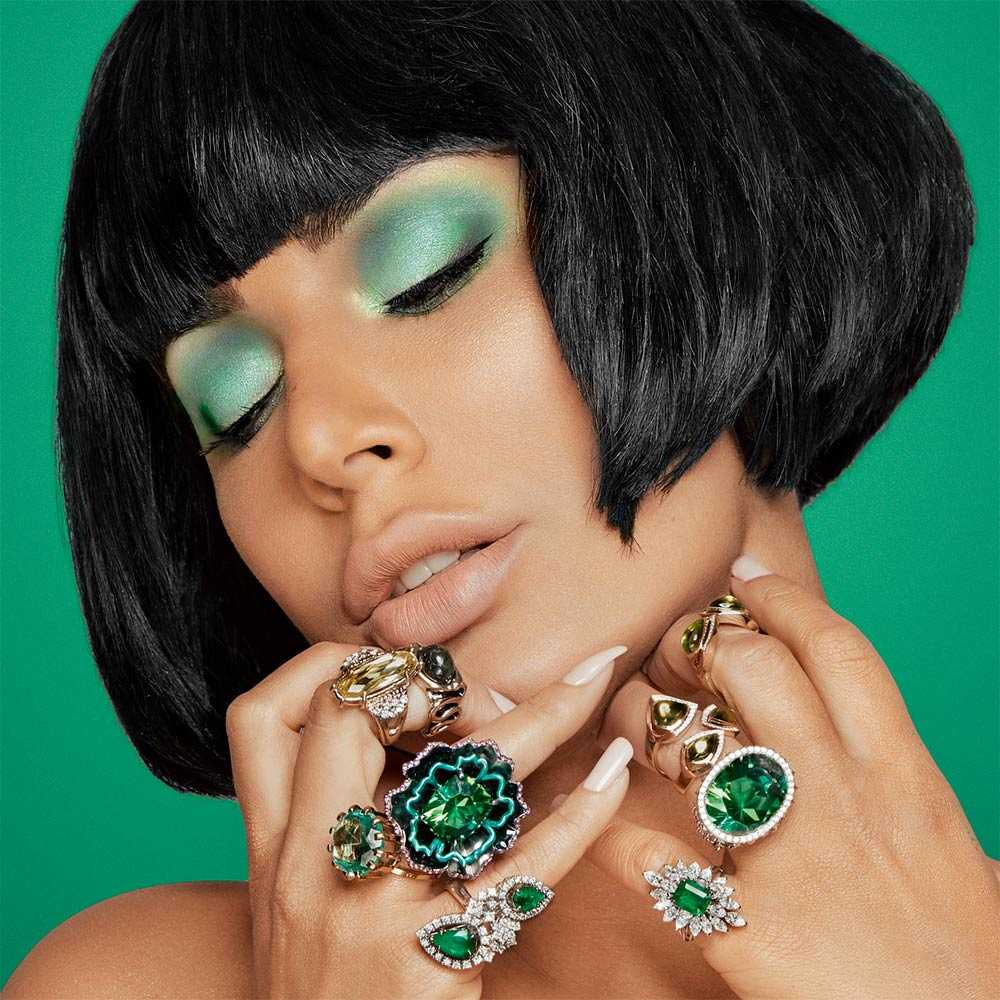 trucco occhi palette verde Huda Beauty Emerald Obsessions 