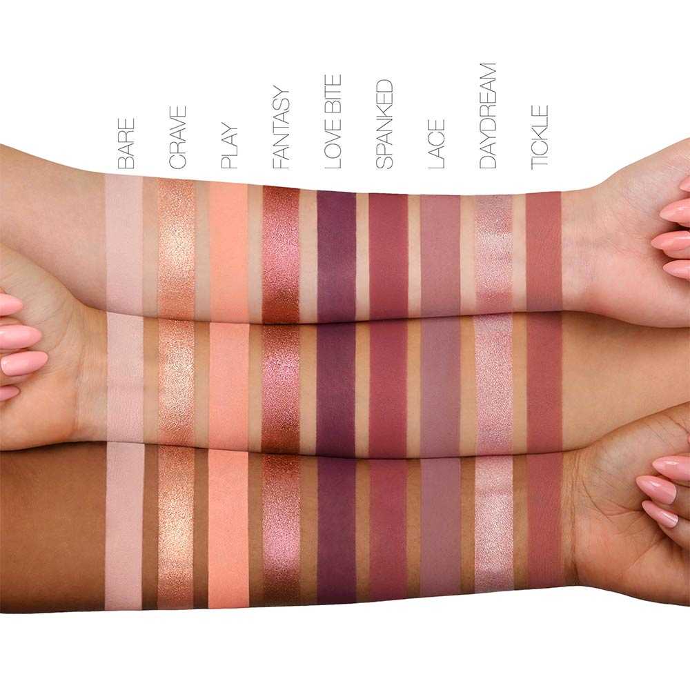 swatches palette Huda Beauty The New Nude