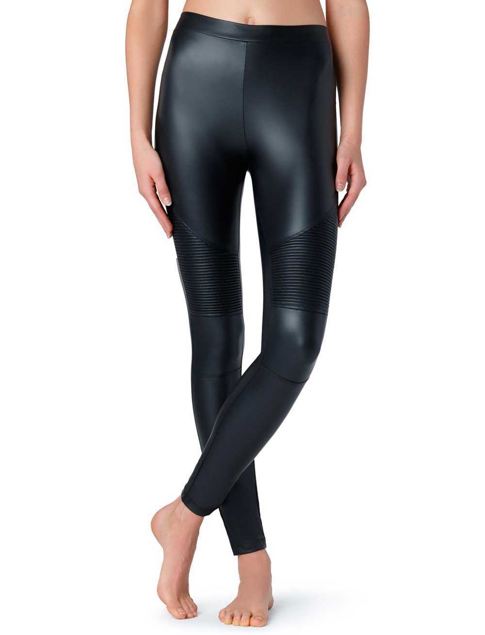 Leggings in pelle termico