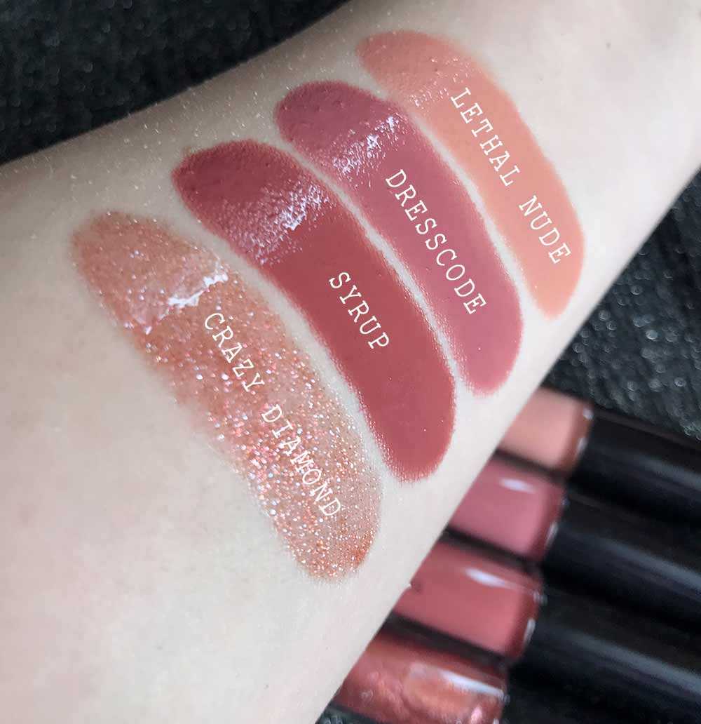 Swatches Lipgloss Nabla Natale 2018