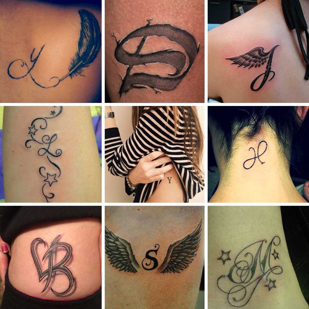 lettere sul corpo tattoo