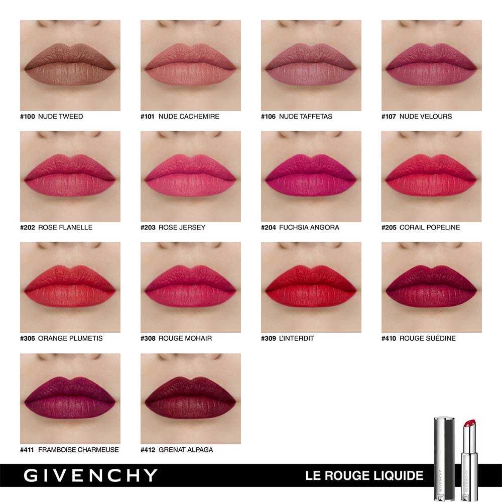 Givenchy Le Rouge Liquide Swatches