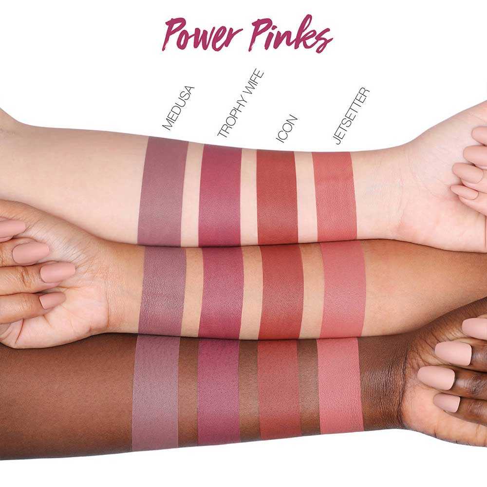 Huda Beauty Power Pinks swatches