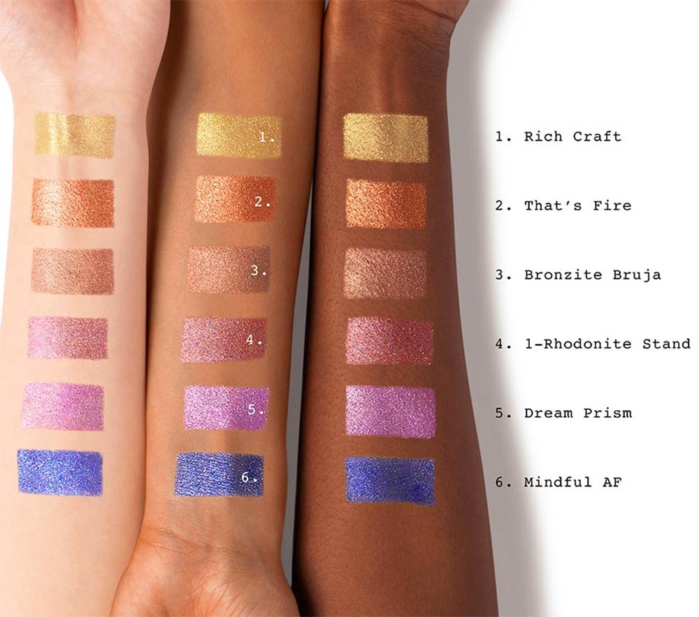 Swatches ombretti Smashbox Crystalized 