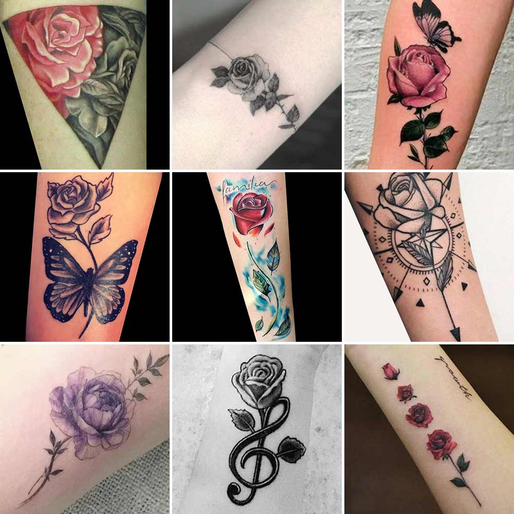 Tatuaggi con rose sul braccio