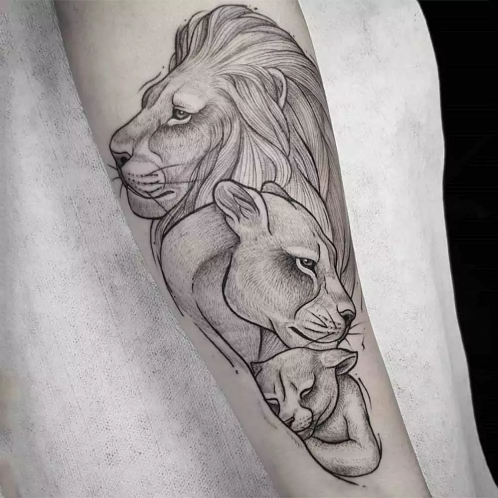 Tatuaggi animali famiglia
