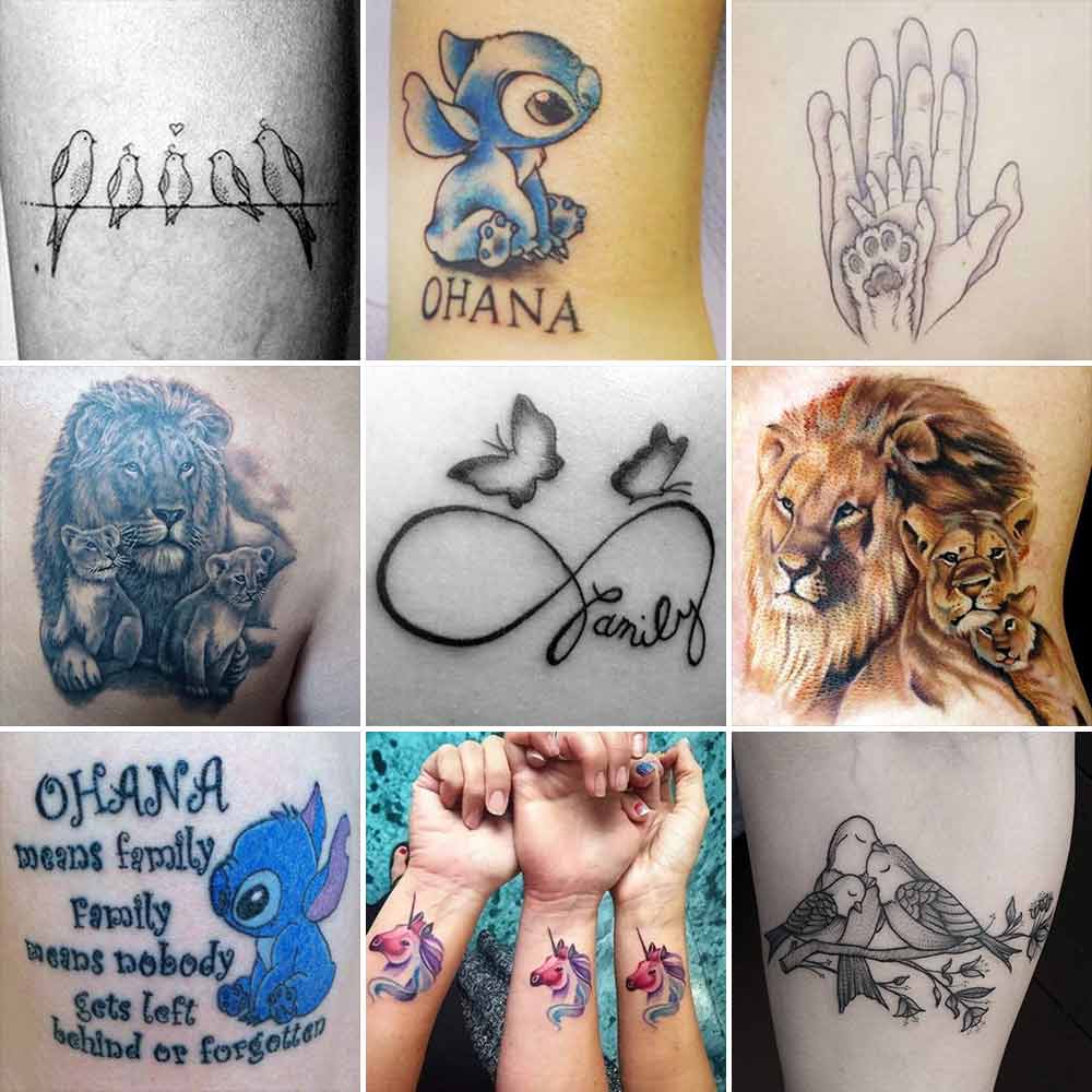 Tatuaggio animali famiglia