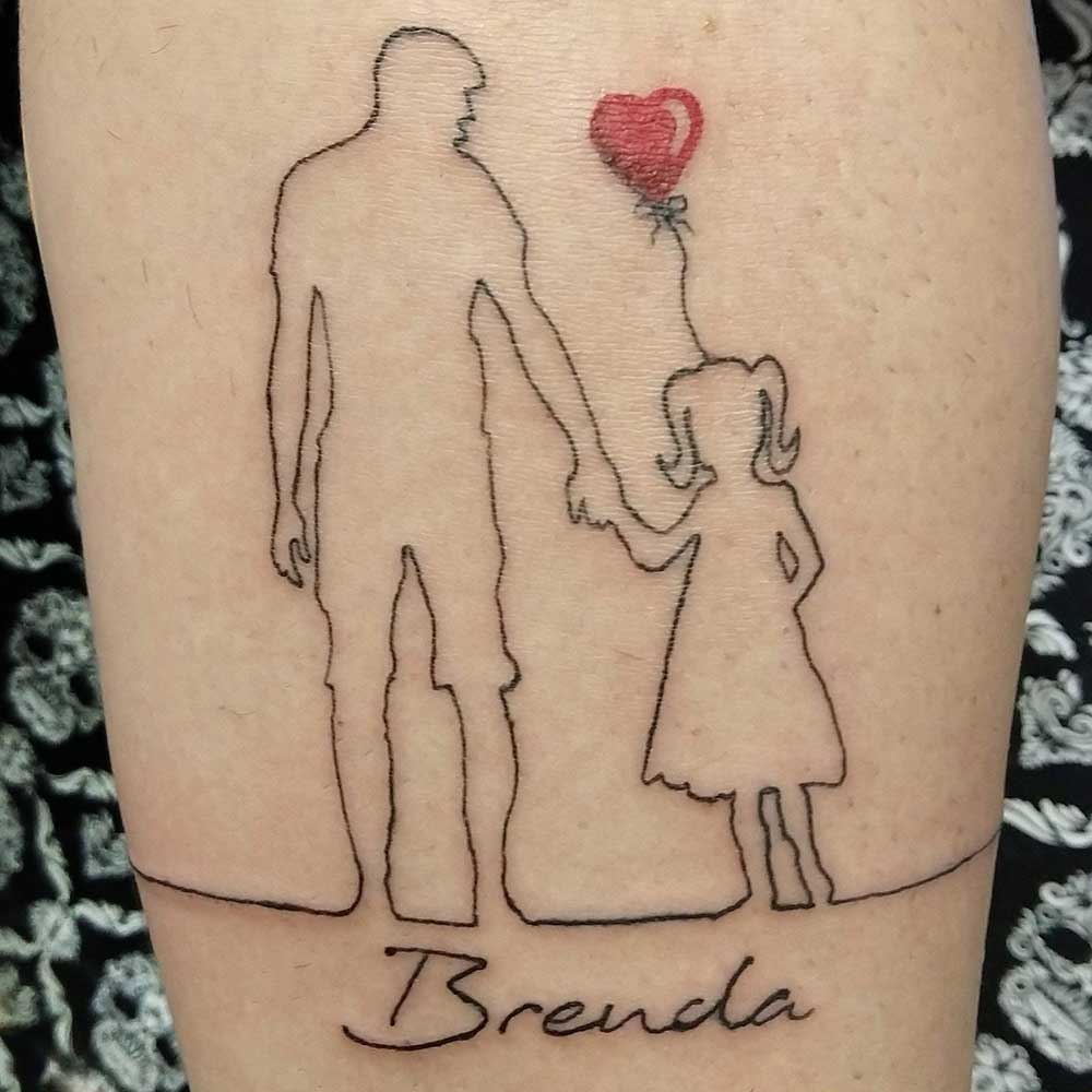 Tatuaggio papà e figlia