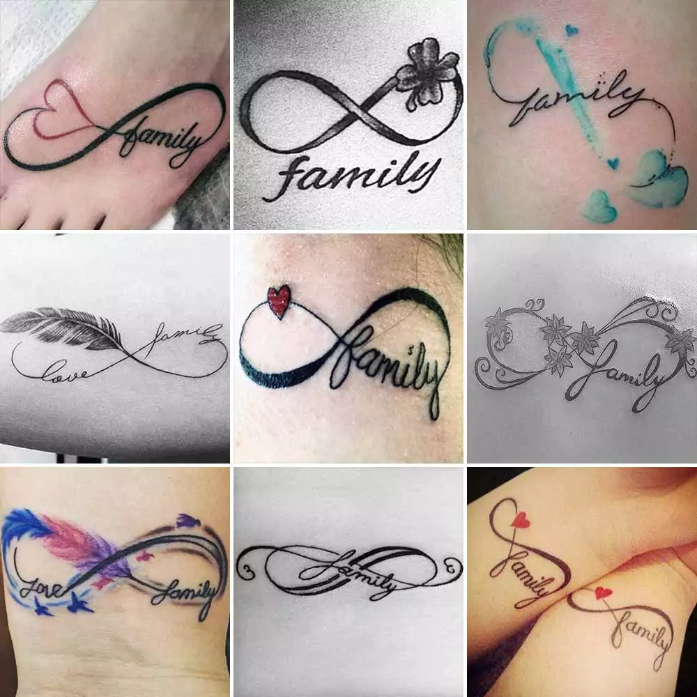 Tatuaggio famiglia infinito