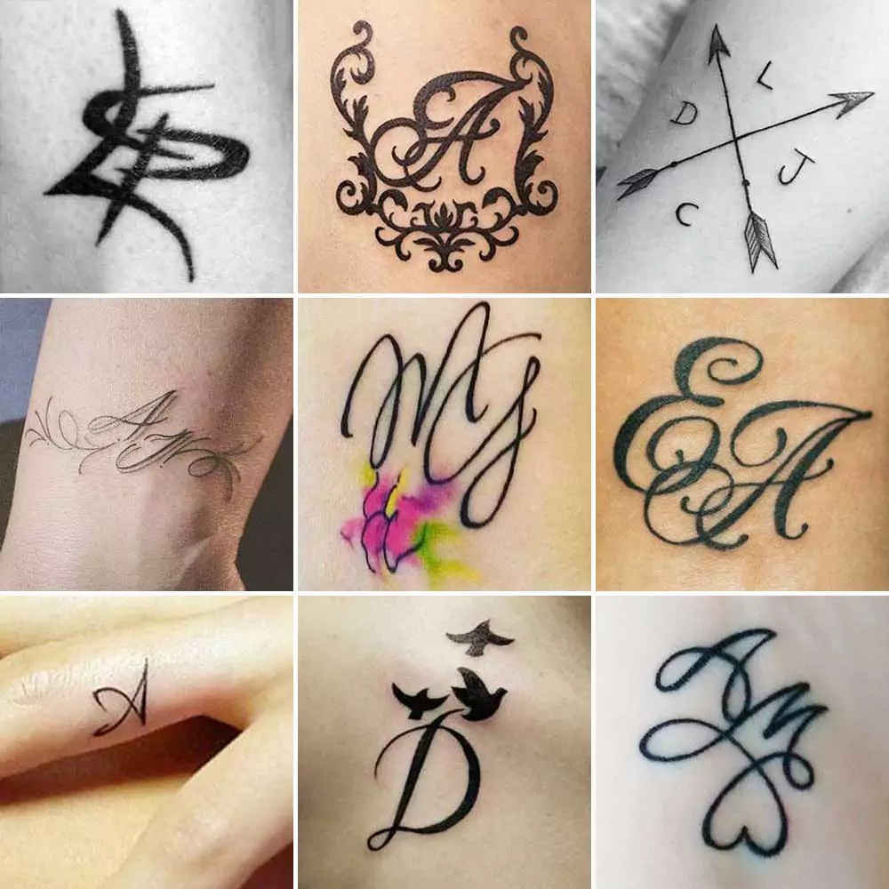 Tatuaggio famiglia con iniziali