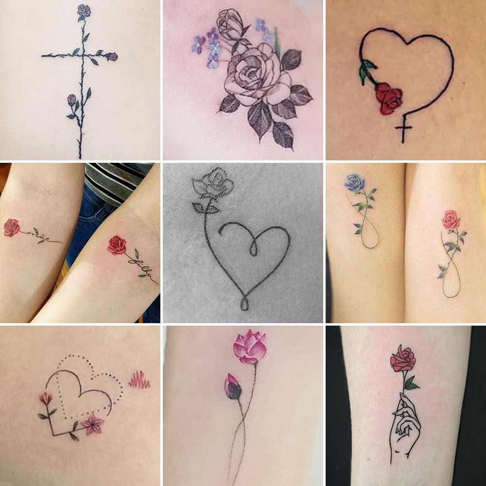 Tatuaggio con rose piccole