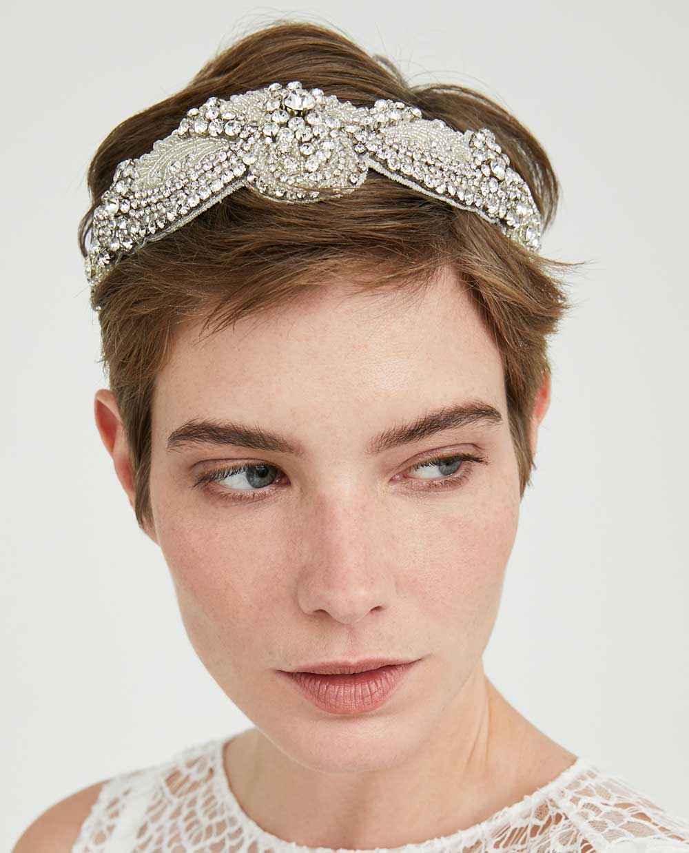 Cerchietto sposa con strass Cerchietto sposa con strass