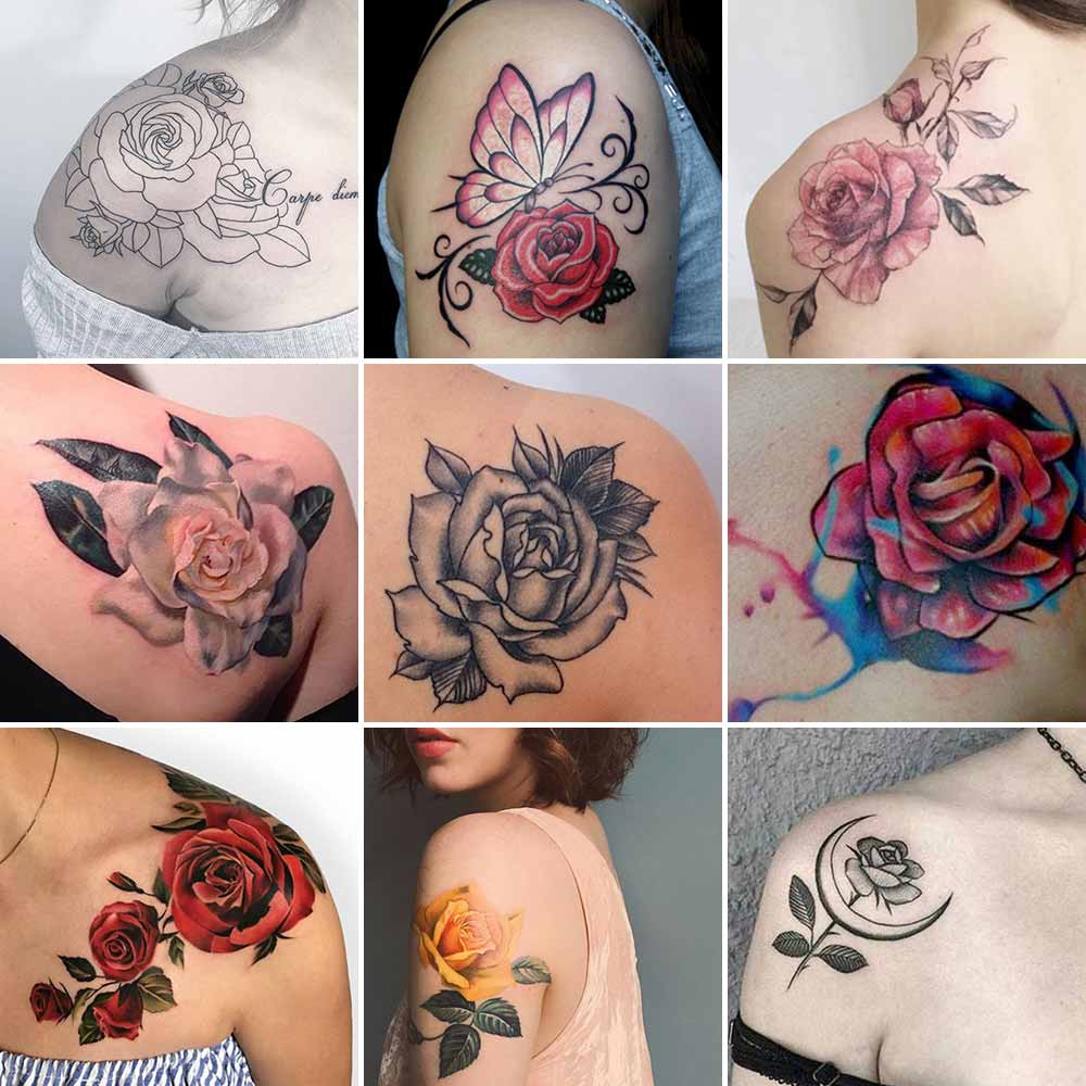 Tatuaggi rose spalla