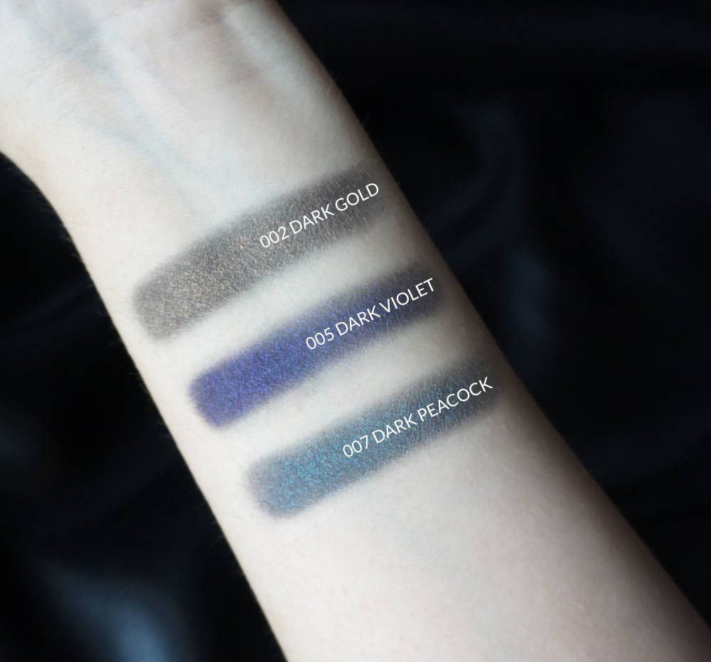 Swatches ombretti Pupa The Dark side of Beauty