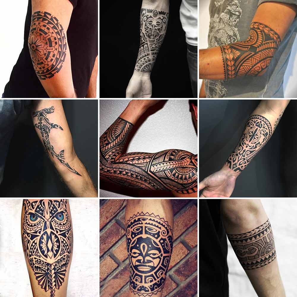 tatuaggio braccio maori