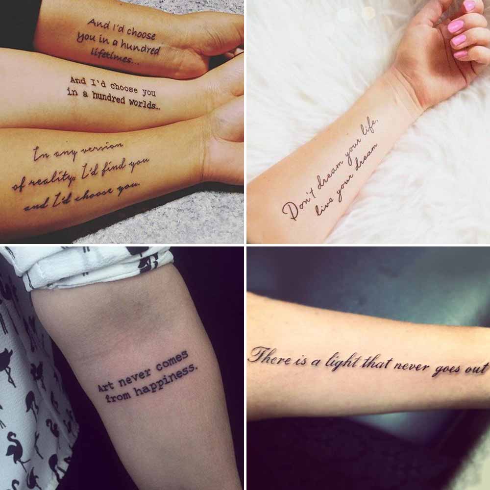 tatuaggio braccio scritte