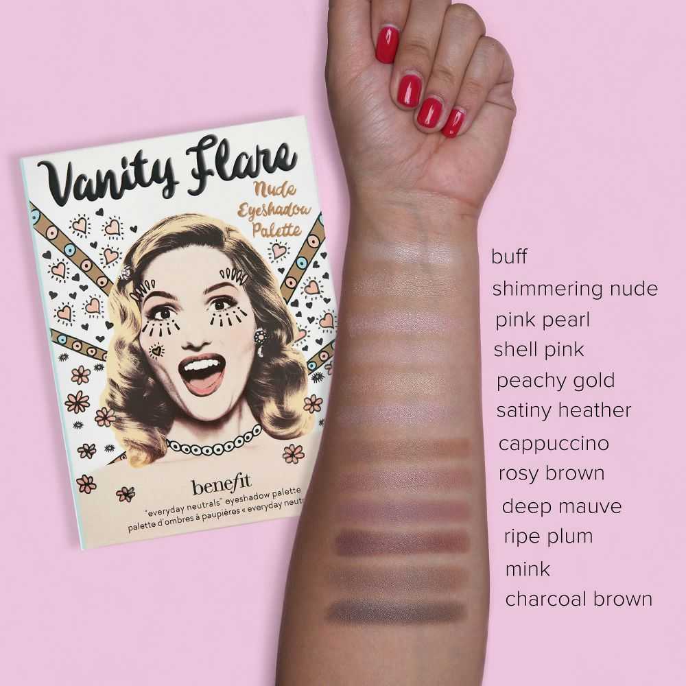 swatches palette benefit vanity flare