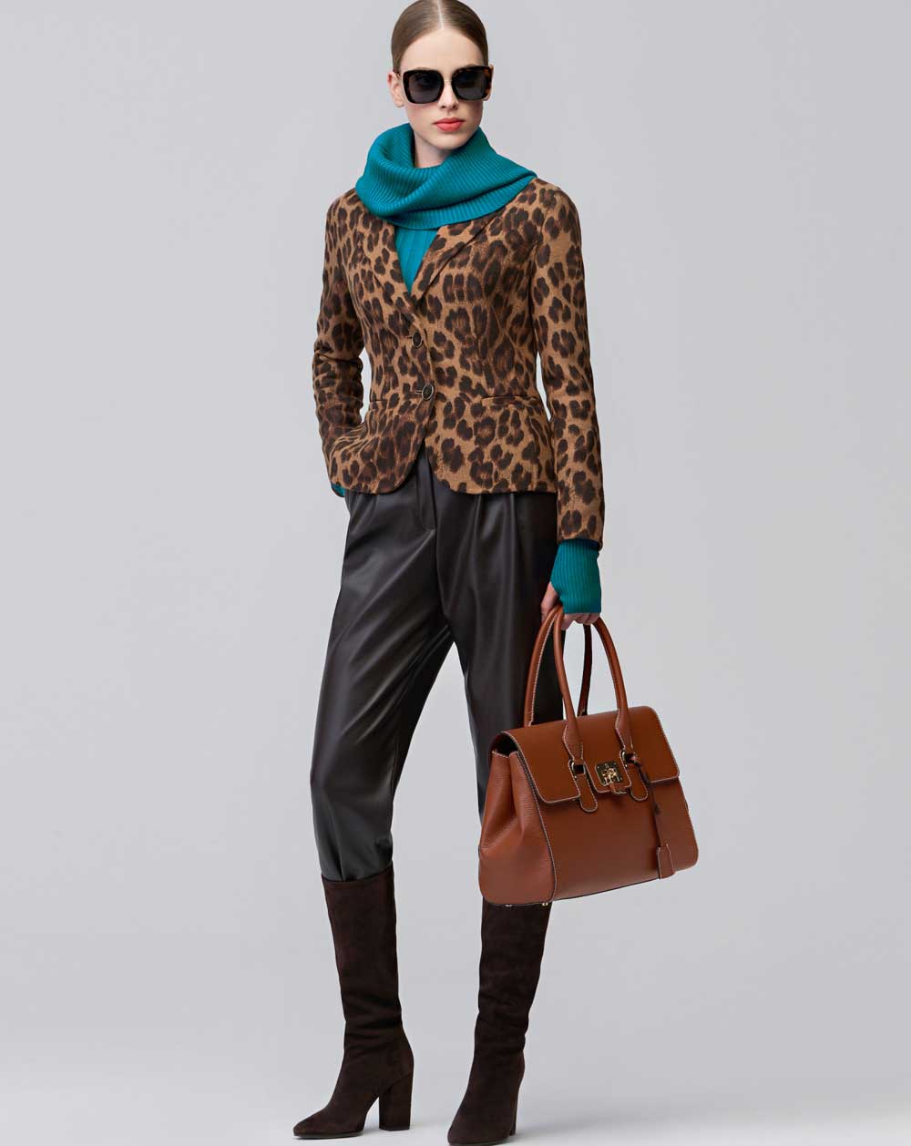 Giacca animalier in panno