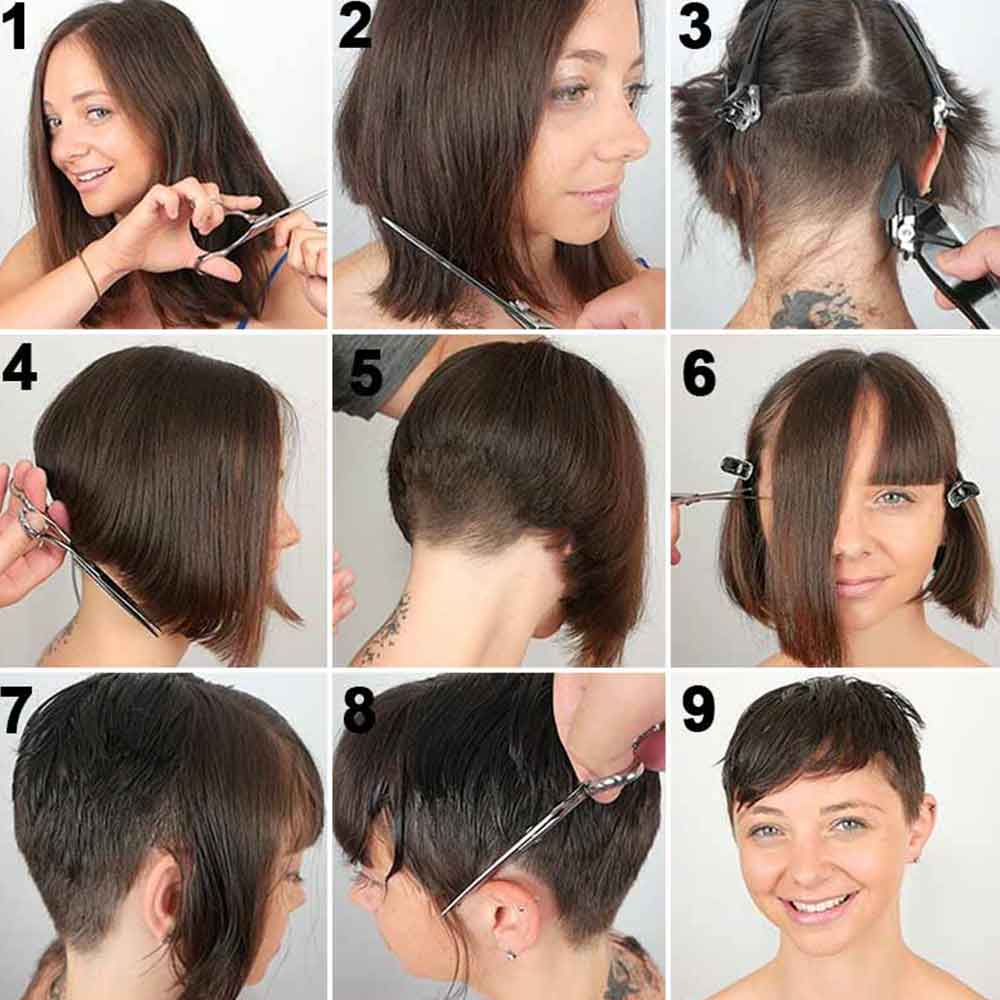 Tutorial taglio capelli corti dietro lunghi davanti