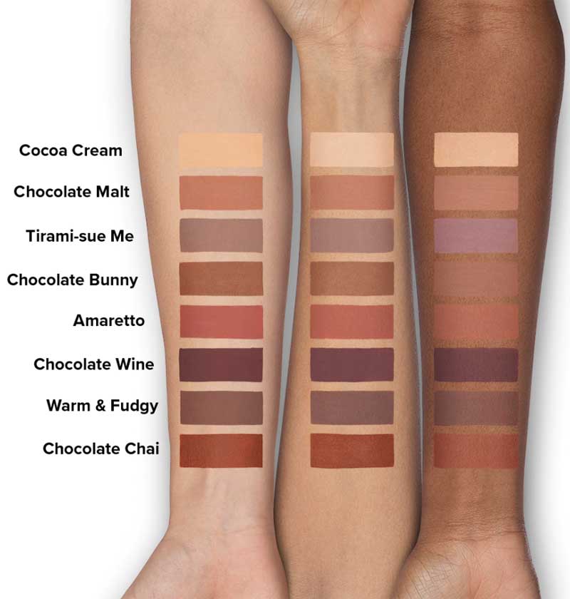 Swatches ombretti Too Faced Melted Chocolate