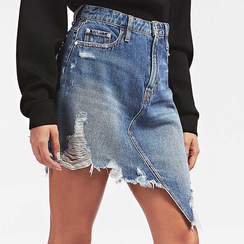 Gonna di jeans con strappi Gonna di jeans con strappi