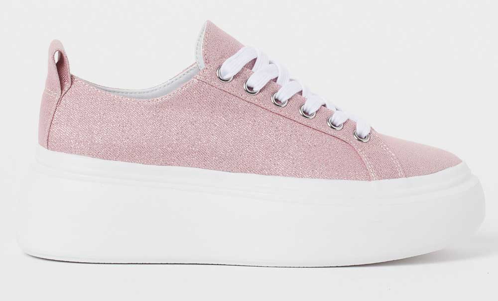 Sneakers rosa glitter